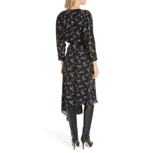 JOIE • Acantha Asymmetrical Wrap Silk Dress - Picture 2 of 16